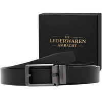 Automatische Leren Riem Heren – 100% Rundleer – Zonder Gaatjes – Verstelbaar Maat 90 t/m 135 – Zwart