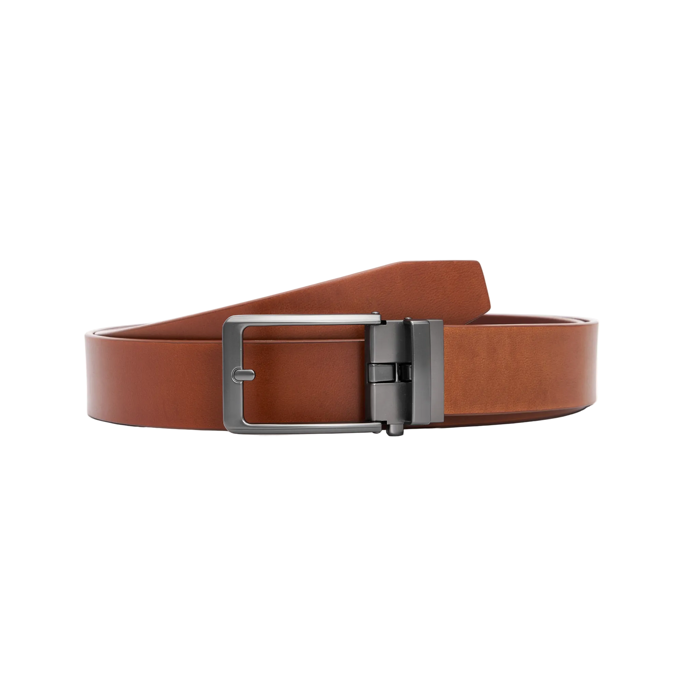 Automatische Leren Riem Heren – 100% Rundleer – Zonder Gaatjes – Verstelbaar Maat 90 t/m 135 – Cognac