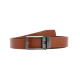 Automatische Leren Riem Heren – 100% Rundleer – Zonder Gaatjes – Verstelbaar Maat 90 t/m 135 – Cognac