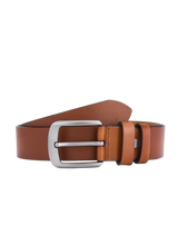 Hoogwaardige Rundleer Riem - Volledig Leer - Cognac - Lederen Broekriem - Duurzame Riemen Heren